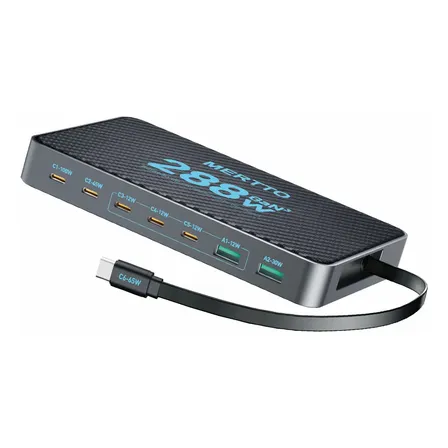 Carregador Mertto Usb Qc3.0 + Type-c 60a Rápido Preto Preto