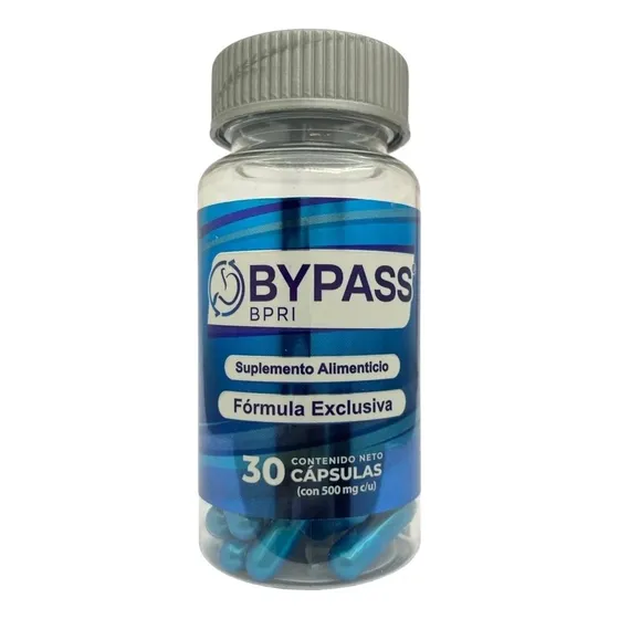 Bypass Azul Inhibidor Del Apetito 30 Cápsulas Bypass Bpri Sabor Sin Sabor