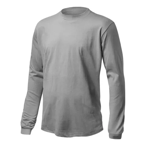 Polera Algodón Manga Larga Gris