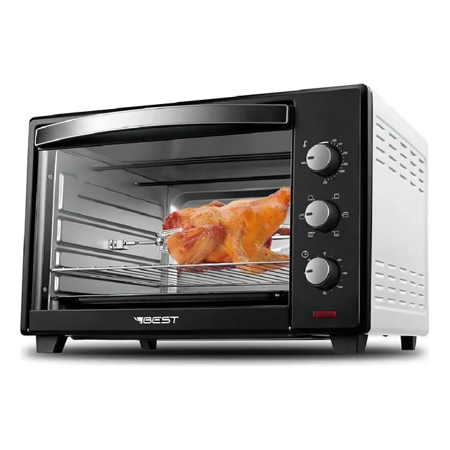 Forno de bancada elétrico Best Forno plus 48L preto/branco 127V