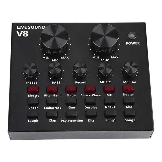 Mesa De Som Conjunto Interface Externa Efeitos De Som E Vóz