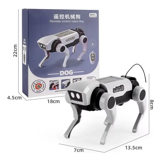 Perro Robot Armable Con Control Remoto Educativo Blanco