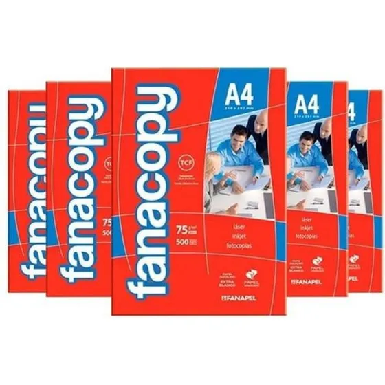Fanacopy Hojas A4 75 Grs 500 Hojas Pack X5 Resmas Impresión