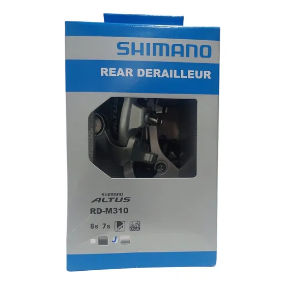 Pata De Cambio Shimano Altus Rd-m310 7/ 8v Desviador Trasero Plateado Largo