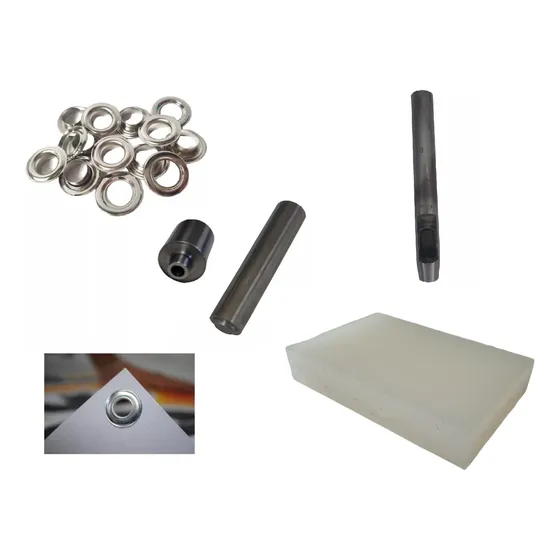Set De Golpe Ojillo Lona 3  Dado, Ojillos, Pasta, Sacabocado