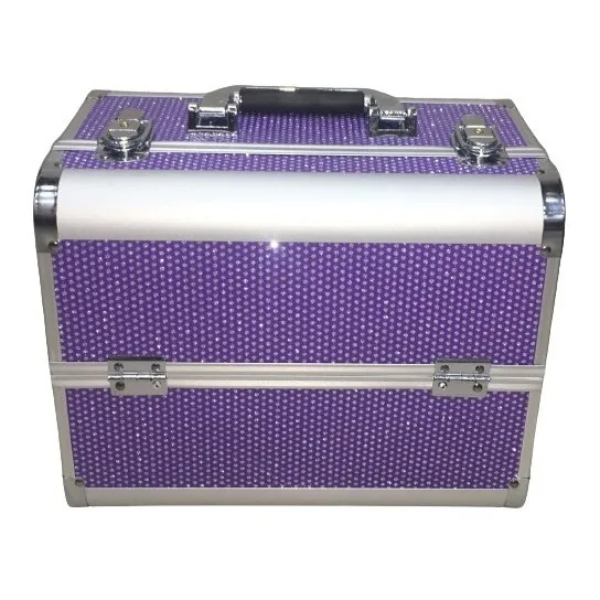 Caja Neceser Metálico Portátil De Maquillaje Profesional