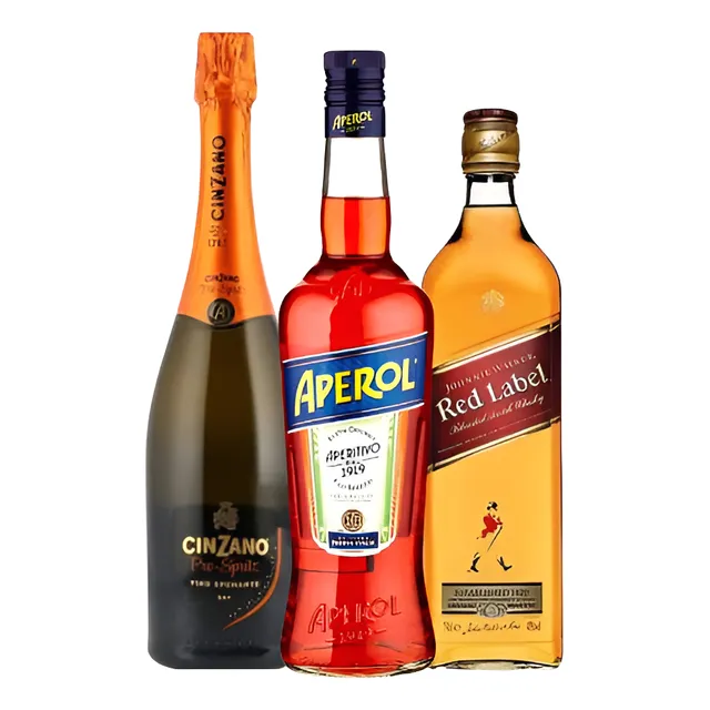 Johnnie Walker Red Label 700ml + Cinzano Pro Spritz + Aperol