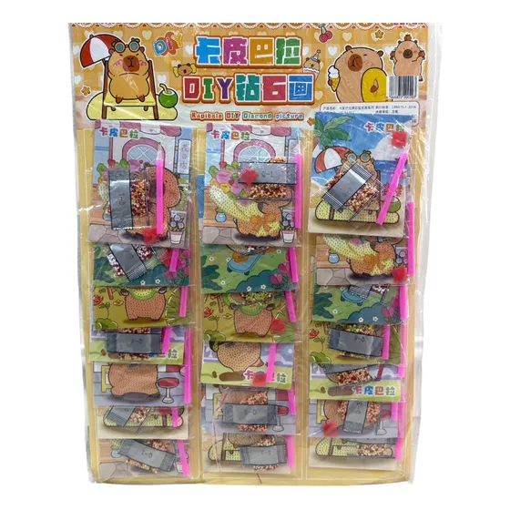 Pintura Diamante X10 Planchas Capibara Souvenir Juego Niños