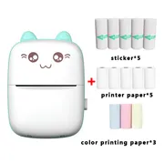 Mini Impresora Térmica Gatita Bluetooth 200dpi 11 Rollos