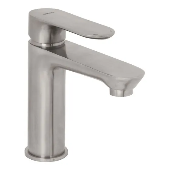 Monomando Corto Para Lavabo Acabado Satín Foset 45179 Acabado Satinado Color Marrón claro