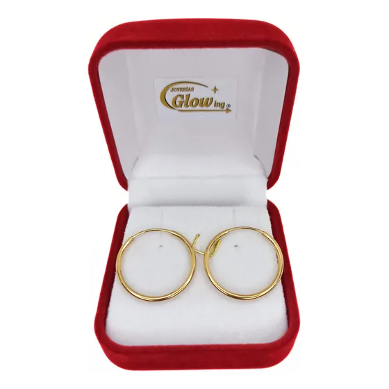 Aros Argollas Cubanitos Grandes 20mm De Oro 18k Nena Mujer