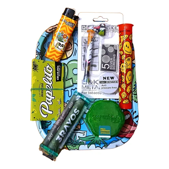Kit Bandejas Picador Pipa Encendedor Celulosa