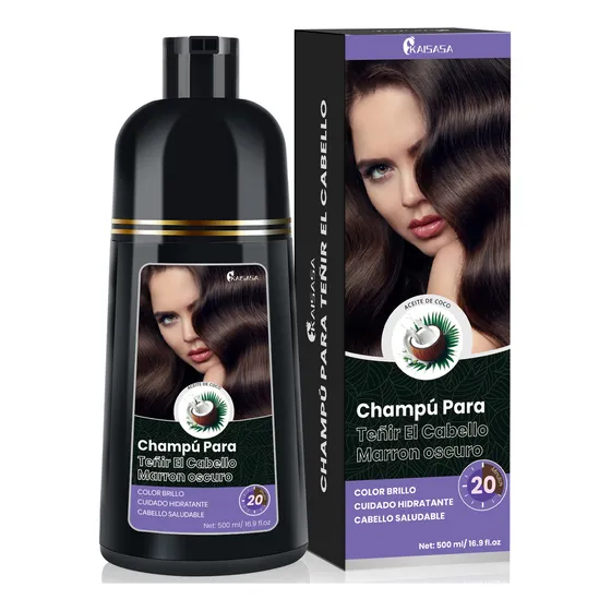 Kaisasa Shampoo Con Tinte Composición De Aceite De Coco 