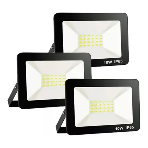 Pack X 3 Foco Reflector Led 10w Luz Fria  - Electroimporta