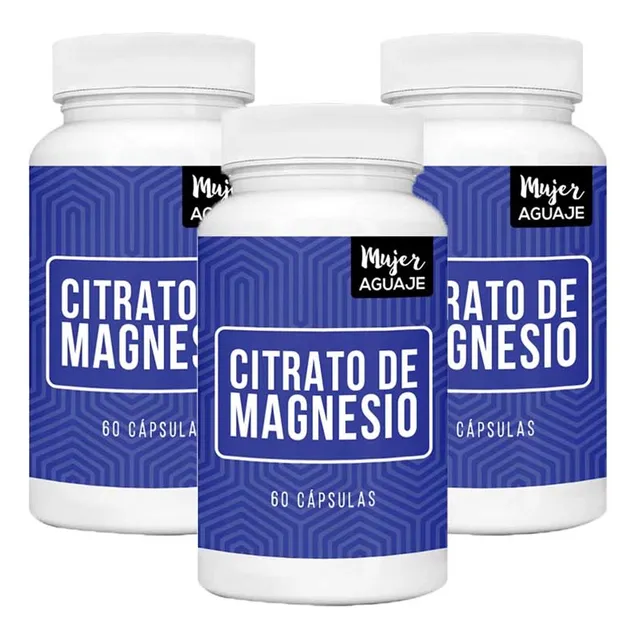 Citrato De Magnesio 60 Cápsulas Mujer Aguaje Pack X 3