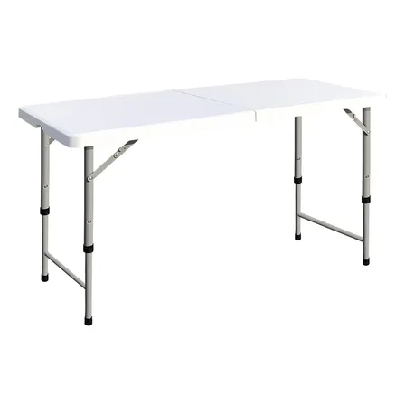 Mesa Dobrável M120, Pvc Cor Branca - Versatilidade E Resistê Branca