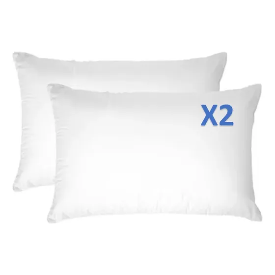 2 Almohadas Matrimoniales Antialergicas 60cm X 50cm Nuevas