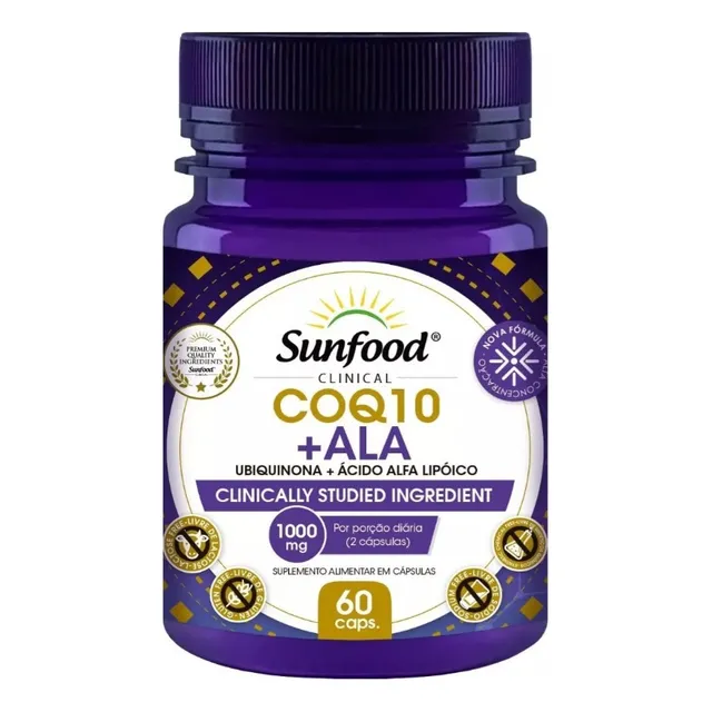 Ima Q10 400mg + Ácido Alfa Lipóico 600mg Sunfood 60 Áp Sabor Sin