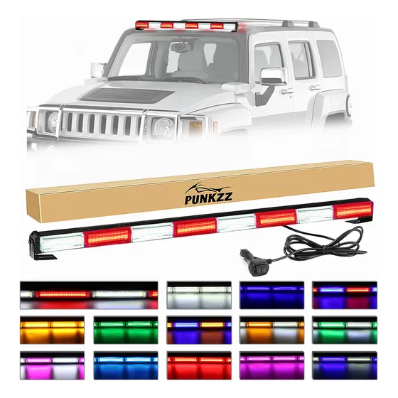 Barra Torreta Estrobo Codigo Leds Cob Policia 47 PuLG 80w