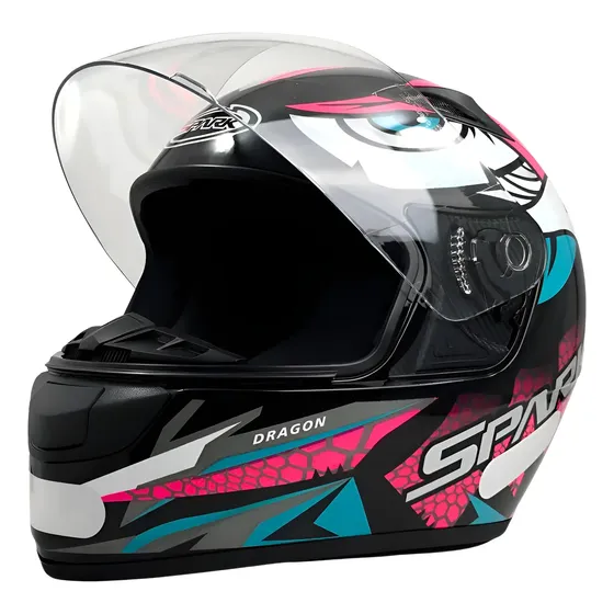 Capacete Moto Feminino Ebf New Spark Esportivo C/ Narigueira — foto 2