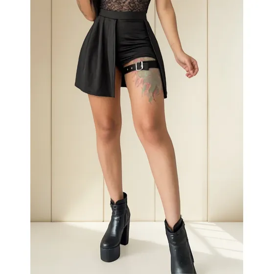 Falda Short Mujer Gotica Harajuku Asimetrica Punk K-pop