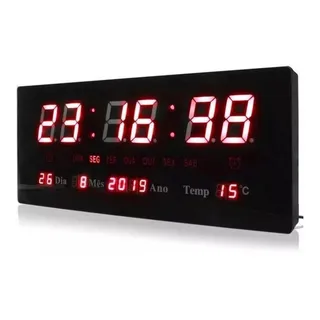 RelĂłgio Parede Digital Termometro Calendario Lelong Le-2111 RelĂłgio Parede Digital Termometro Calendario Lelong Le-2111