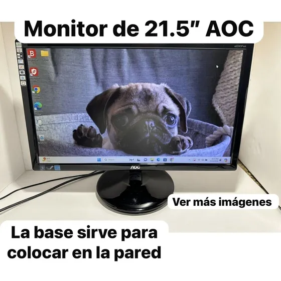 Monitor Aoc Ultradelgado Con Base Para Pared. 21.5 Pulgadas