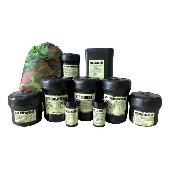 Kit Militar Sobrevivência Campo Básico Sanremo 200 Itens