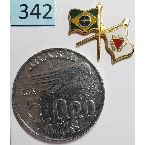 Moeda 5000 Reis 1938 Santos Dumont  Prata Soberba (342)