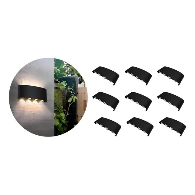 10 Arandela De Led 8w Retangular 2 Focos Com 8 Lentes 3000k
