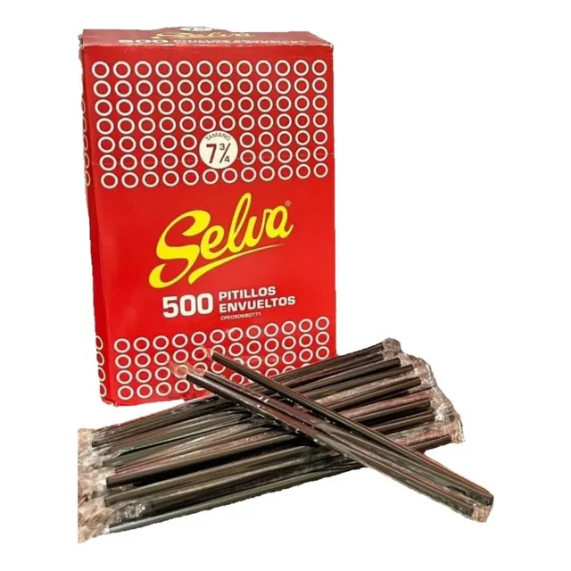 Pitillos Forrados Selva Negros  X 500 Unidades