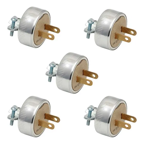Pack 5 Clavija Blindada Metalica 15a Yeilite