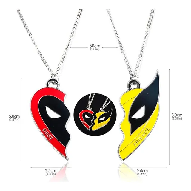 Collar De Deadpool Wolverine Parejas Amigos