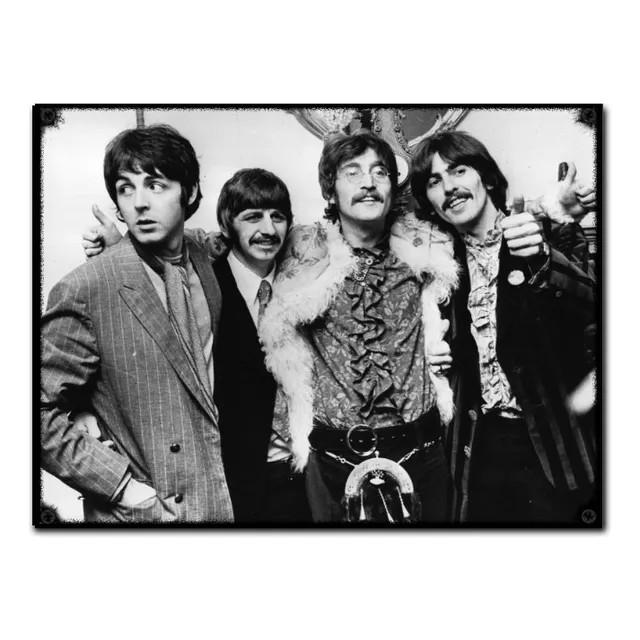#871 - Cuadro Vintage Rock - The Beatles Poster No Chapa