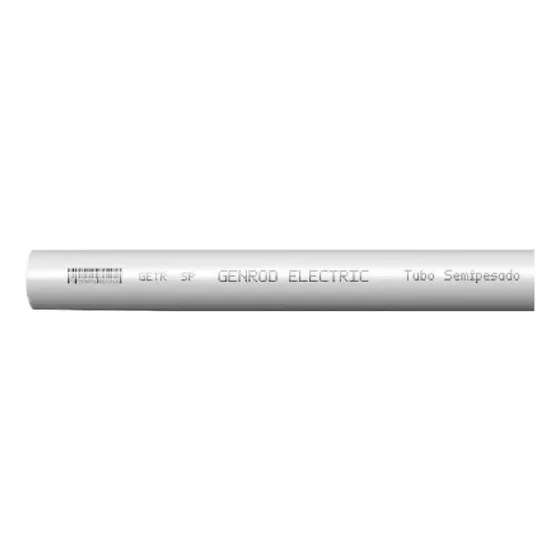 Tubo Caño De Pvc 20mm 3/4 Semipesado Rígido Genrod X3 Mts