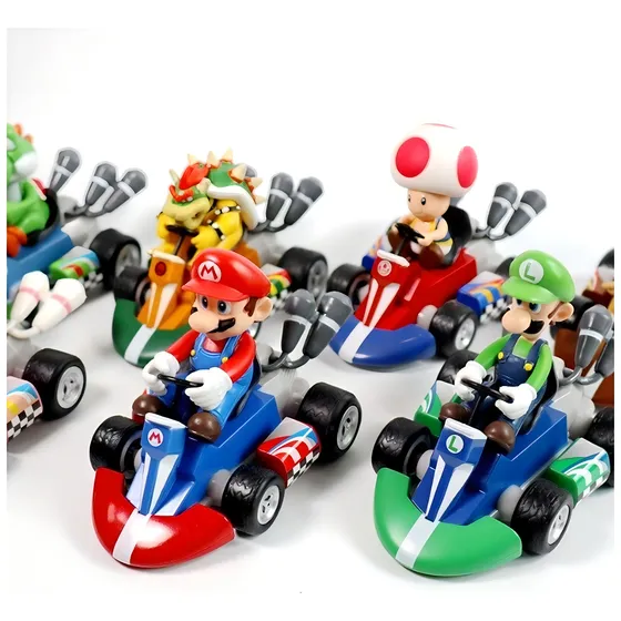 Mario Kart Carros Super Mario Bros Figura Carrito Colección