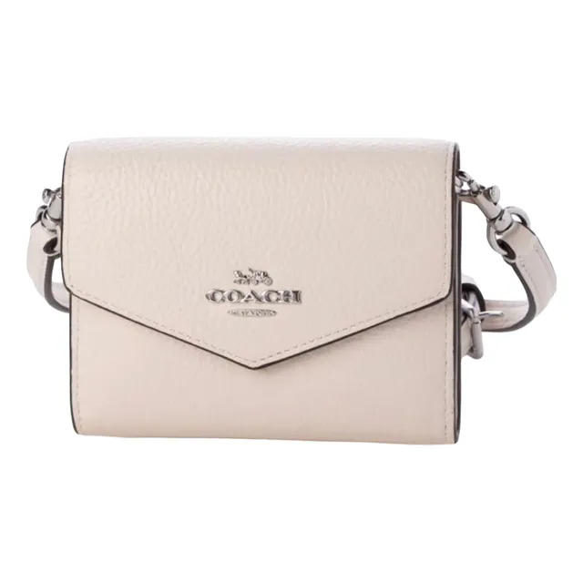 Cartera Coach Mini Original Sobre Cuero Grano Cruzado Correa