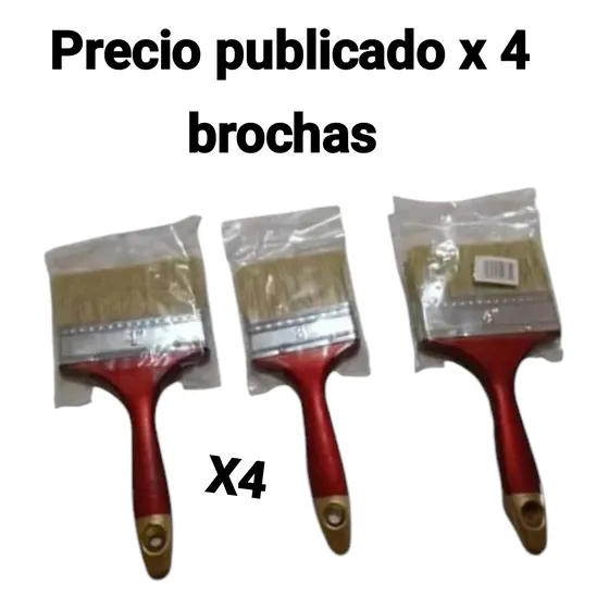 Brochas Para Pintar De 2, 3, 4 Pulgadas 