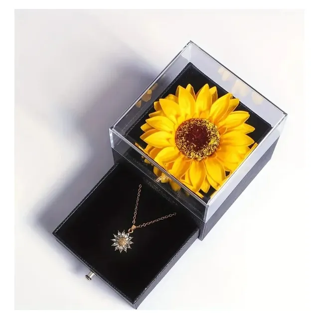 Caja De Girasol Con Collar