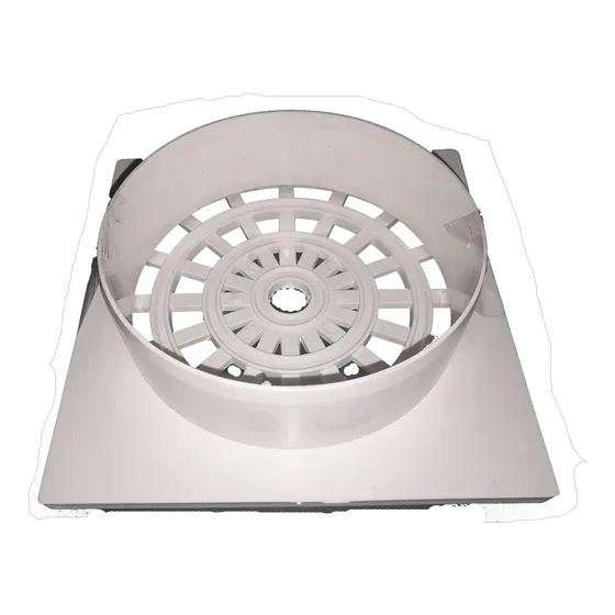 Rejilla Tapa Perforada Y Marco Camara 20x20cm Pvc Blanco