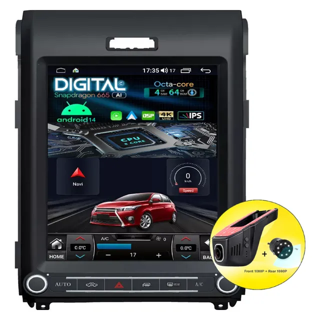 Radio Pantalla Android Tesla Ford F150 2009/14