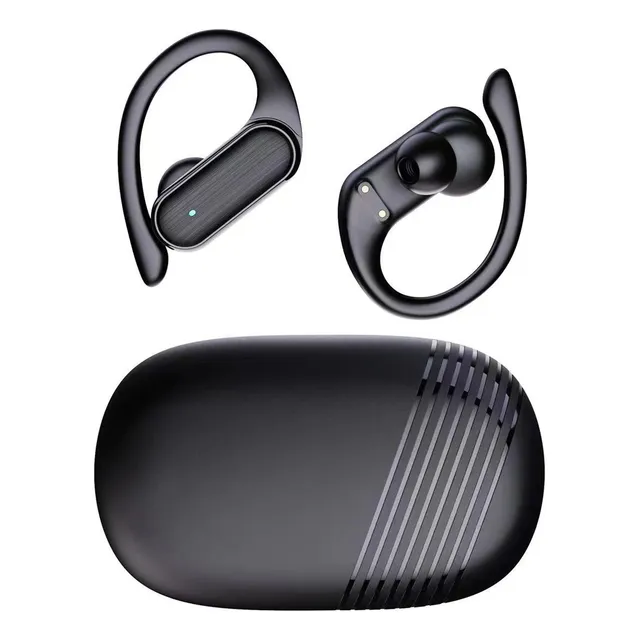 Fone De Ouvido Esportivo Sem Fio Bluetooth Com Gancho Preto