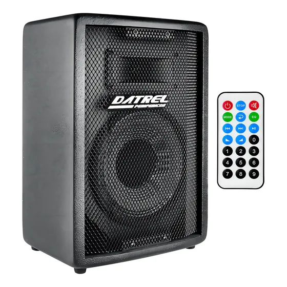 Caixa Som Ativa Amplificada Palestra Violão Guitarra Microfo Cor Preto 110v/220v (bivolt)