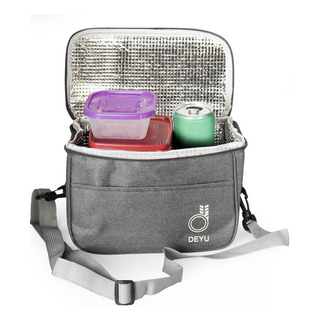 Bolsa Térmica Feminina Masculina Marmita Lanche Bebidas Cor Cinza Bolsa Térmica Feminina Masculina Marmita Lanche Bebidas Cor Cinza