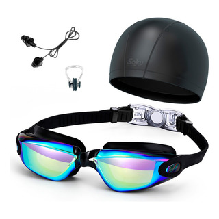 Kit Natación Profesional Mujer Hombre Gafas Polarizada Gorra Kit Natación Profesional Mujer Hombre Gafas Polarizada Gorra