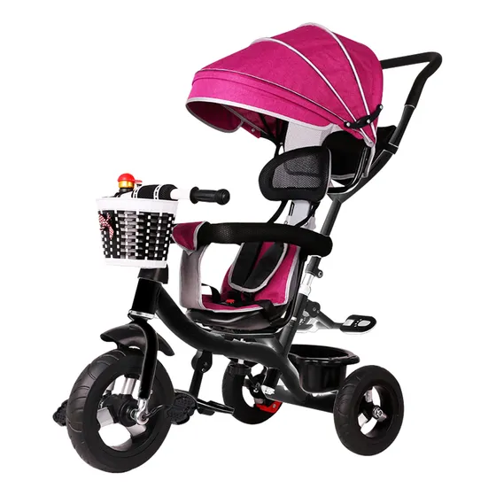 Coche Triciclo Pedal C/ Guía Y Capota Giraratorio 360 El Rey