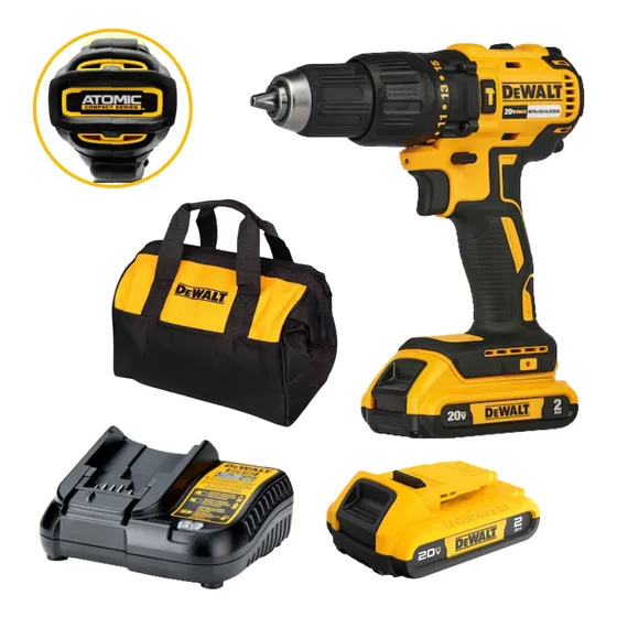Taladro Percutor Inalámbrico Dewalt 20v Brushless Dcd709d2