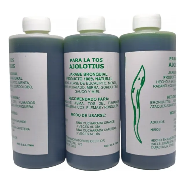 Jarabe Ajolotius 100% Natural 240ml (3 Piezas)