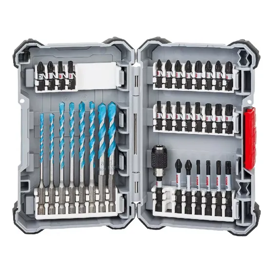 Kit Bosch 35 Pzs. Puntas Impacto Y Mechas Multiconstrucción