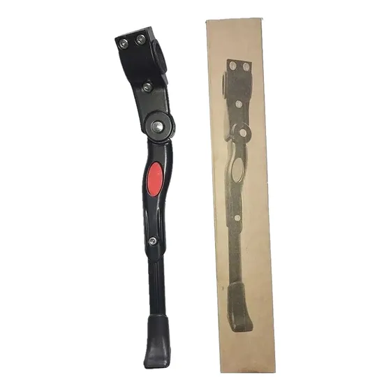 Pata Apoyo Para Bici Ajustable Soporte 100% Aluminio Color Negro